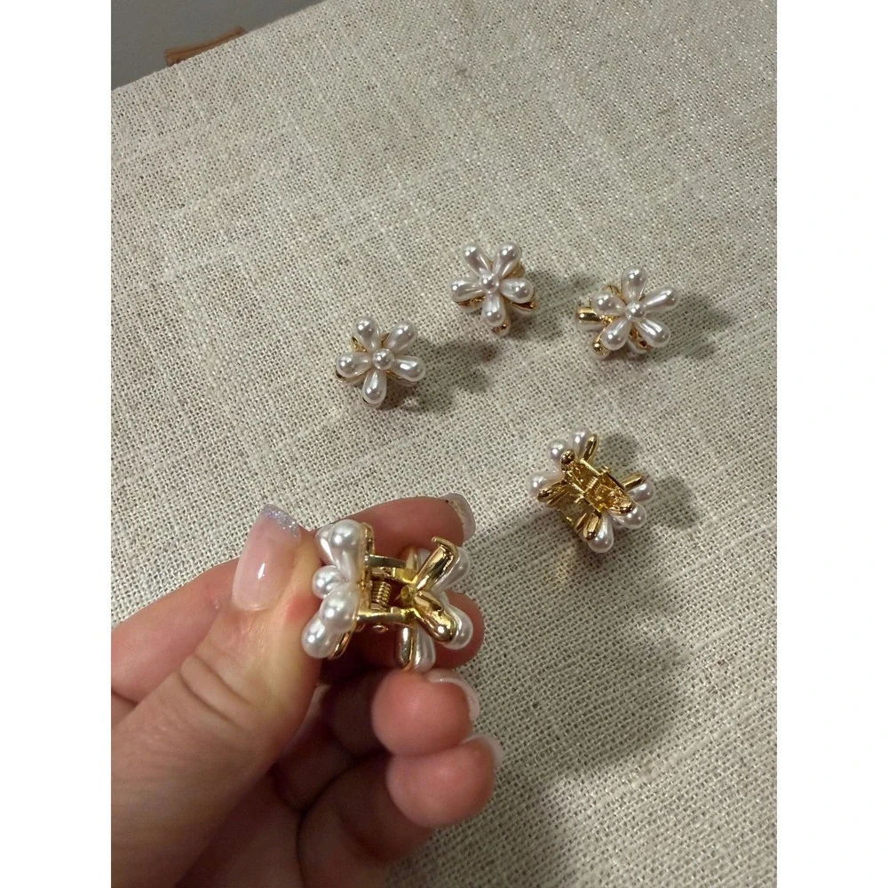 Set 5 romantic pearl floral summer wedding updo prom dance hair sweet pretty new